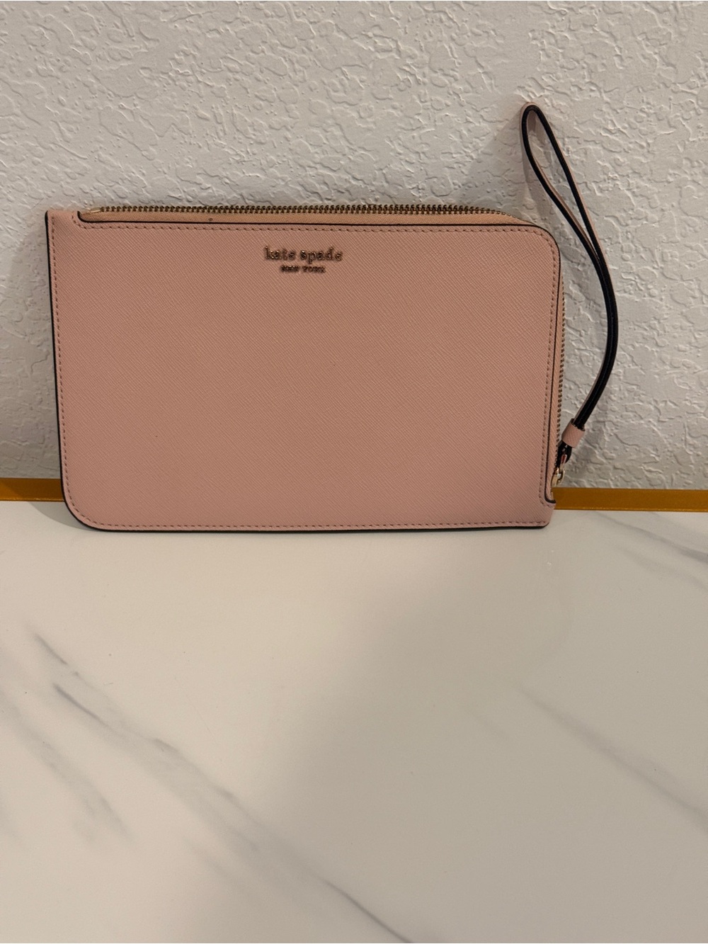 kate spade Blush Pink Saffiano Wristlet Clutch